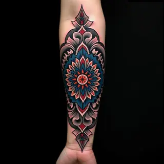 Bold Blackwork Mandala Tattoos for Forearms - Classic Designs