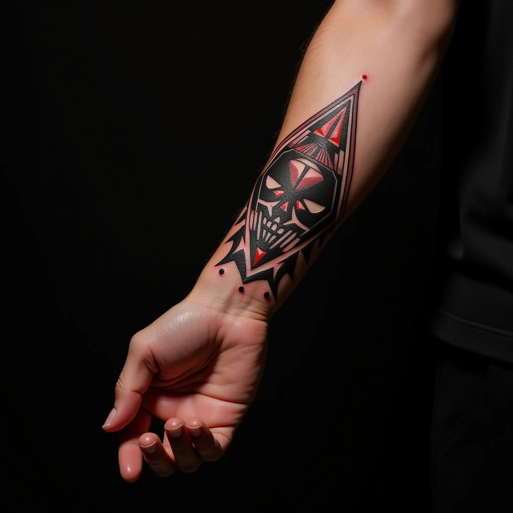 Bold Geometric Blackwork Sleeve Tattoos for Men - Design Inspiration