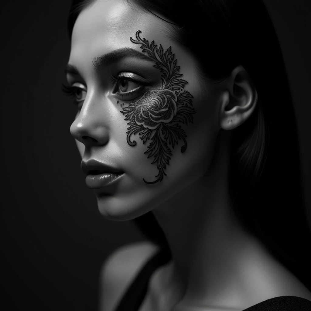 Embroidery Tattoos: A Blackwork Facial Art Guide