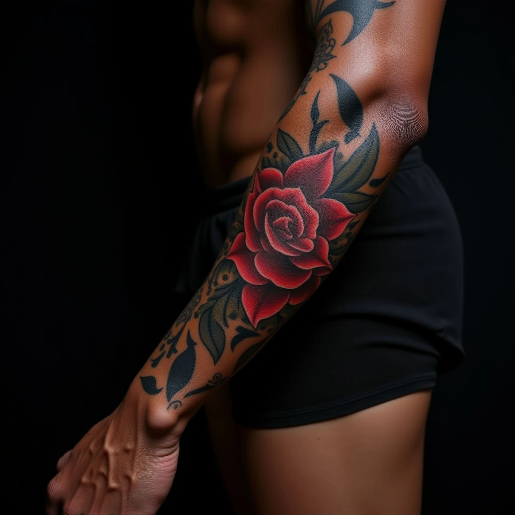 Bold Ornamental Foot Sleeve Tattoo Designs for Men