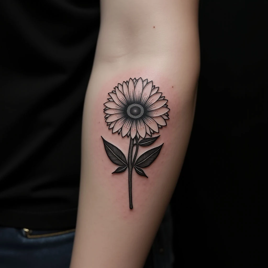 Meaningful Small Tattoos for Women: Blackwork Inspiration