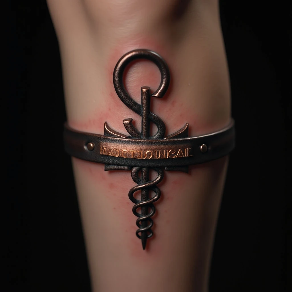 Medical Bracelet Tattoo Designs: Blackwork Inspiration