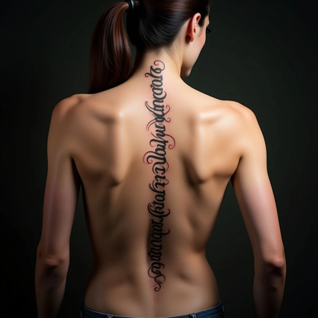 Elegant Daughter Name Tattoos for Moms - Calligraphy Designs