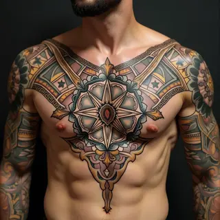 Chest Cover Up Tattoo Designs for Men: A Geometric & Spiritual Guide
