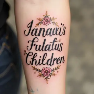 Elegant Tattoo Designs Featuring Your Children's Names