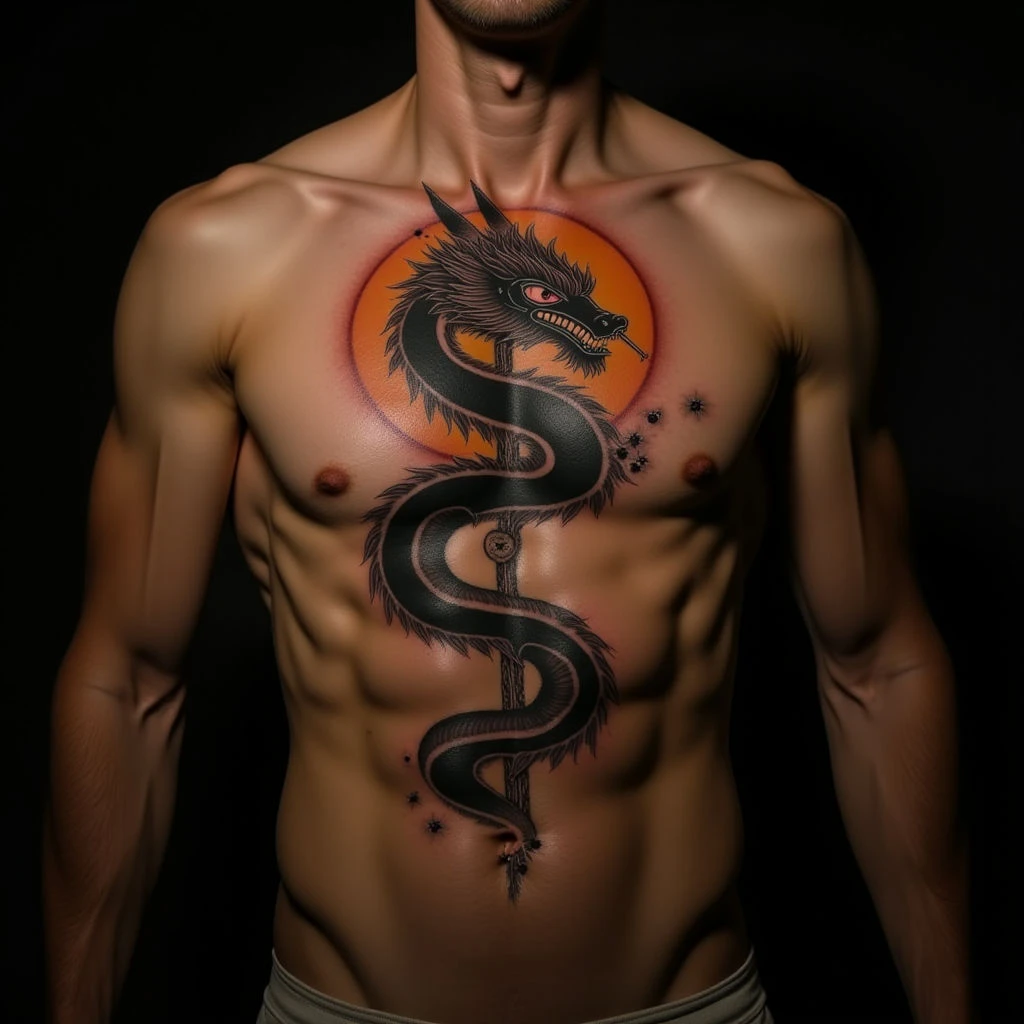 Surreal Chinese Tattoos for Men: Ribcage Designs & Meaning