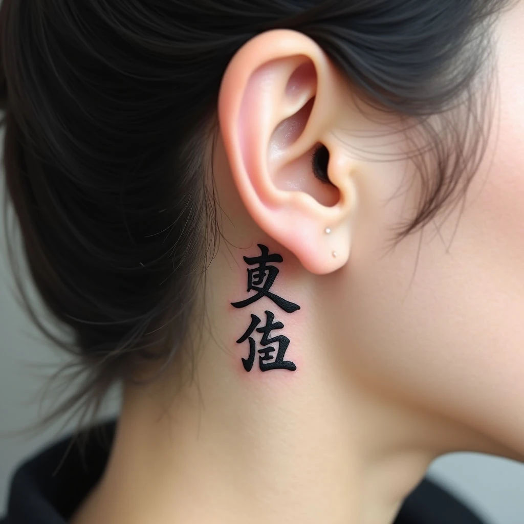 Chinese Symbol Tattoo Behind Ear: Meaning & Design Guide