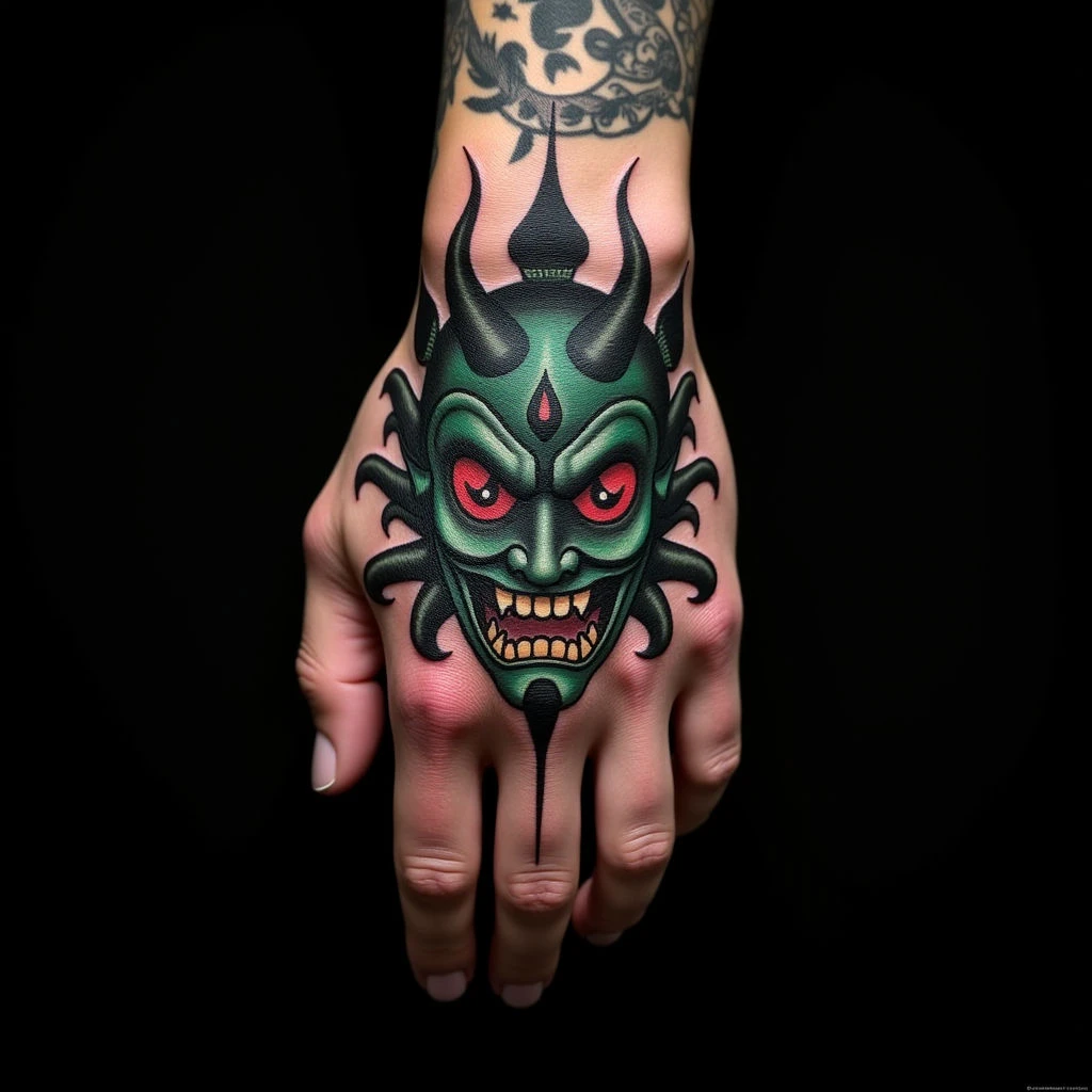 Decoding the Oni Mask Tattoo: Meaning & Design Ideas