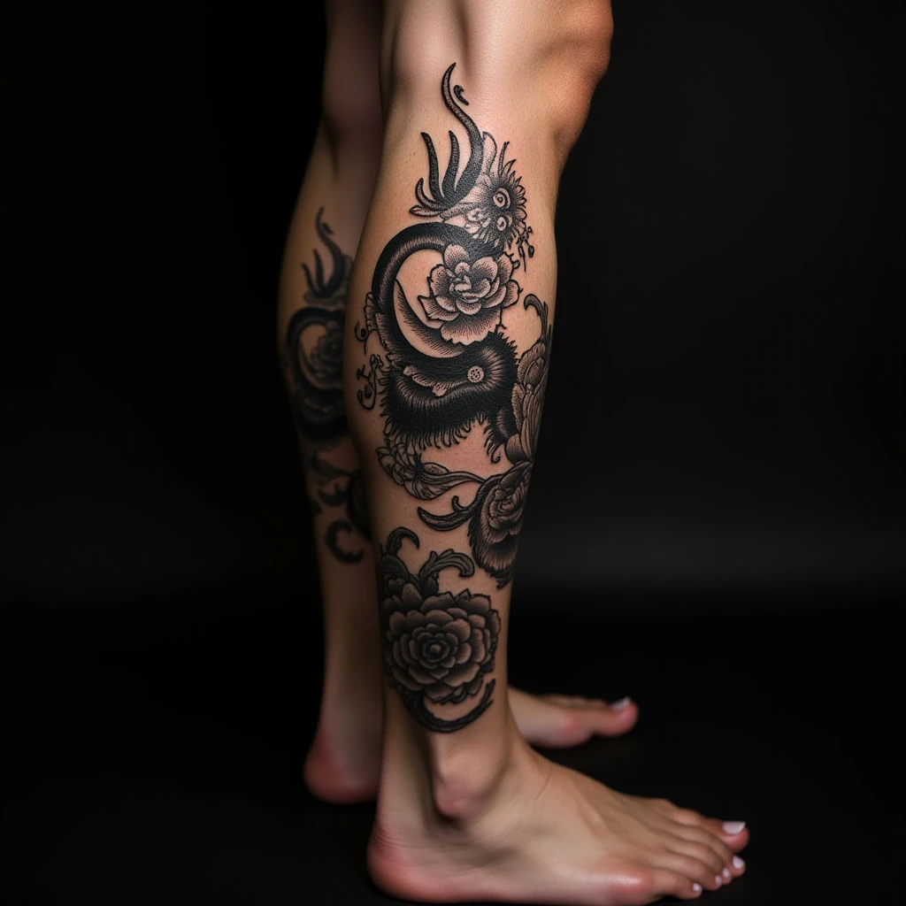 Stunning Korean Leg Tattoos & Their Powerful Meanings