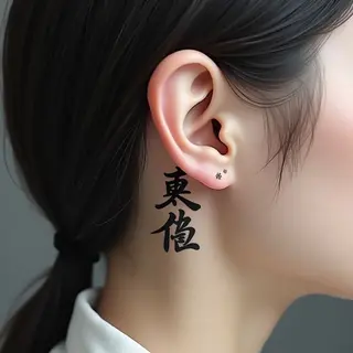 Chinese Writing Tattoo Behind Ear: Meaning & Design Guide