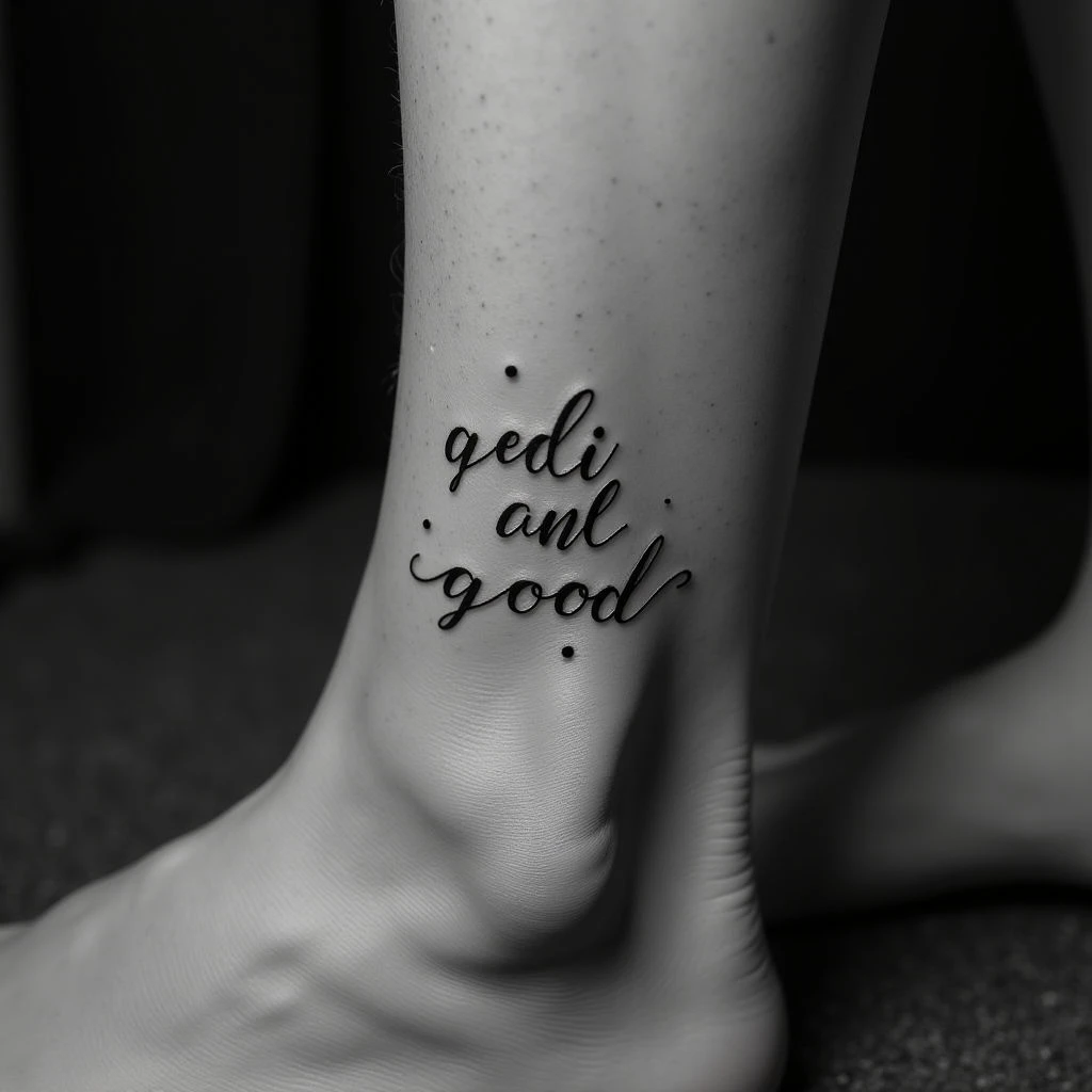 Christian Words for Tattoos: Meaningful Ankle Lettering