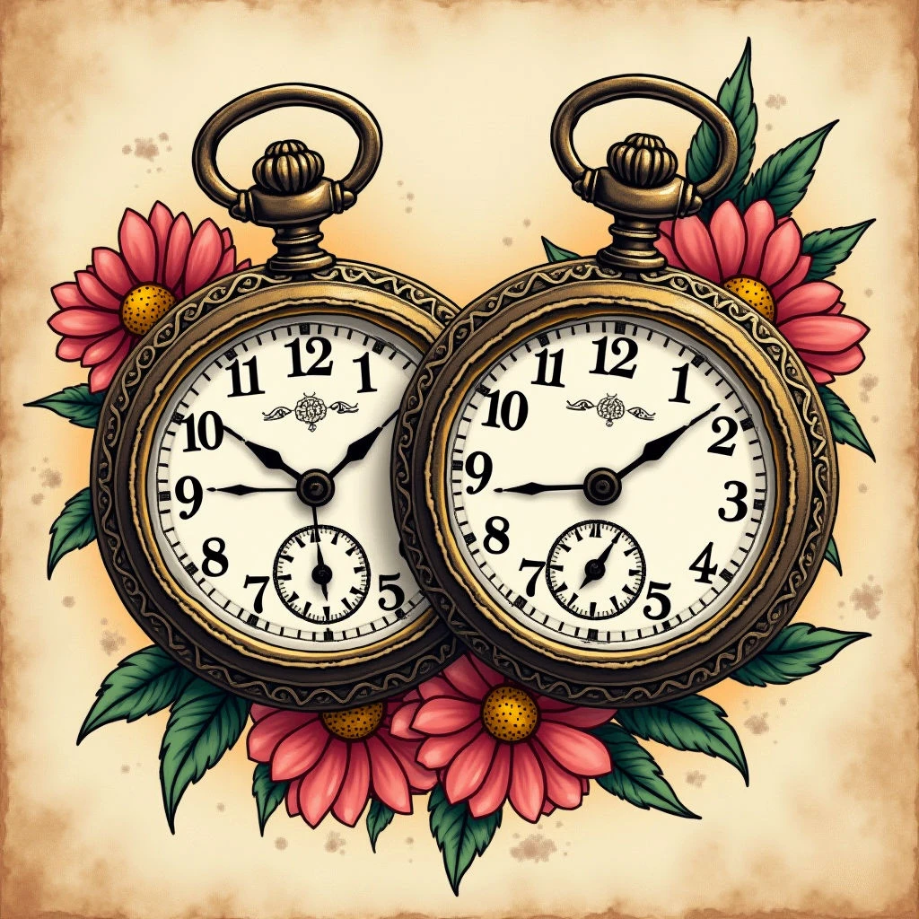 Two Clock Tattoo Ideas: Time, Memories & Transitions