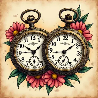 Two Clock Tattoo Ideas: Time, Memories & Transitions