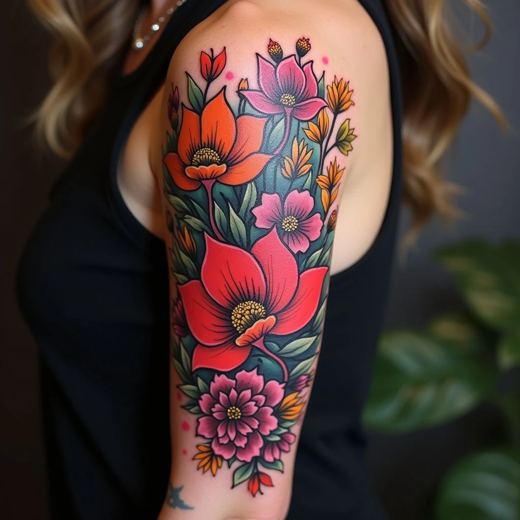 Vibrant Color Arm Tattoo Designs: Inspiration & Ideas