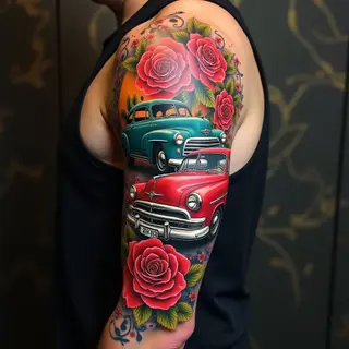 Colorful Sleeve Tattoo Ideas for Men