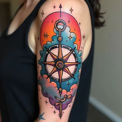 Compass Sleeve Tattoo Design: Meaning & Inspiration