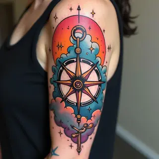 Compass Sleeve Tattoo Design: Meaning & Inspiration