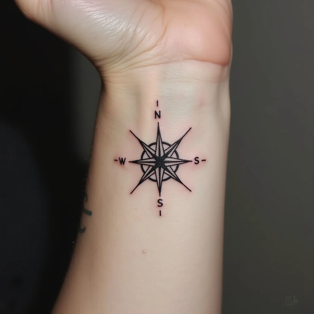 Minimalist Compass Tattoo: A Guide to Direction and Style