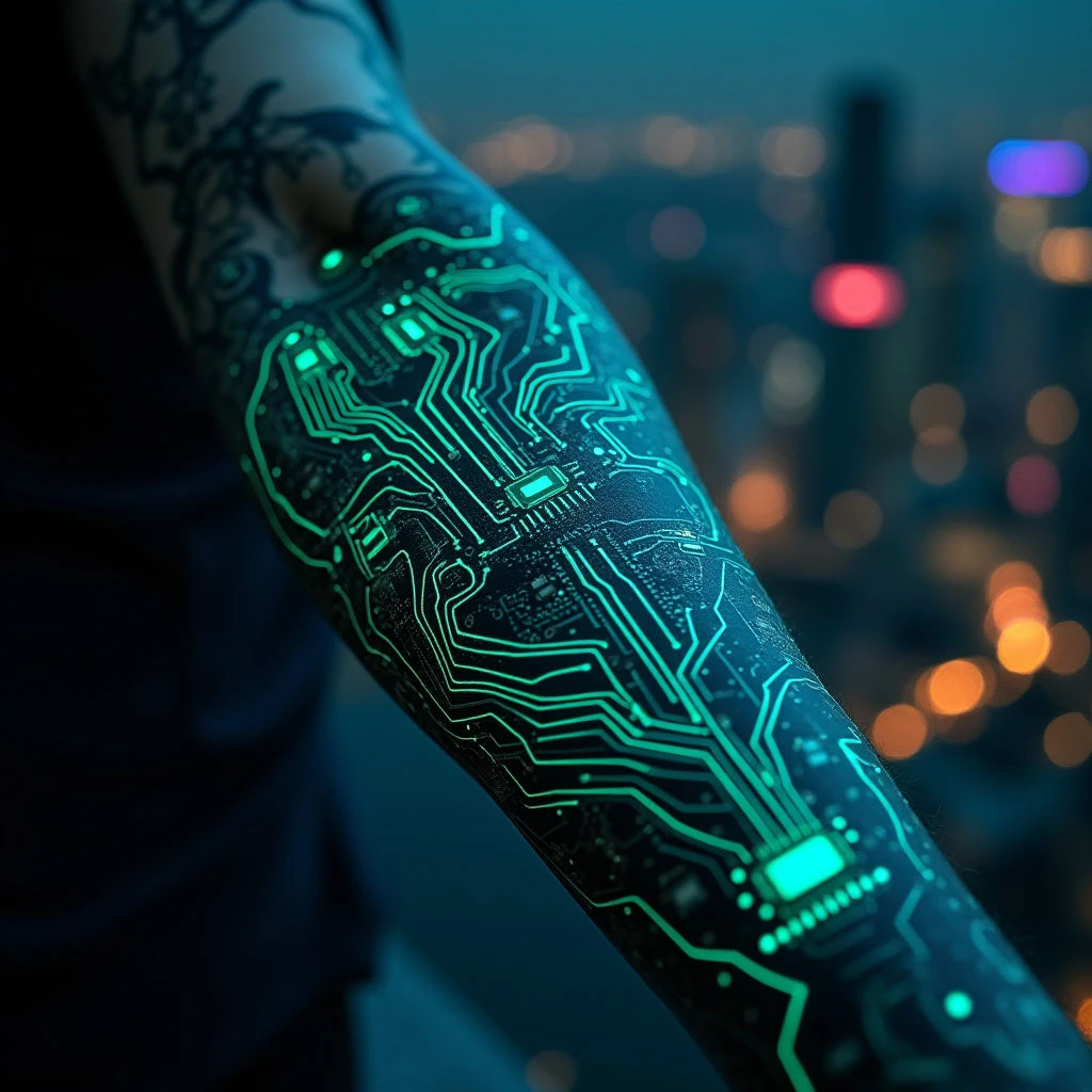 Cool Tattoos for Forearm: Cyberpunk & Futuristic Designs