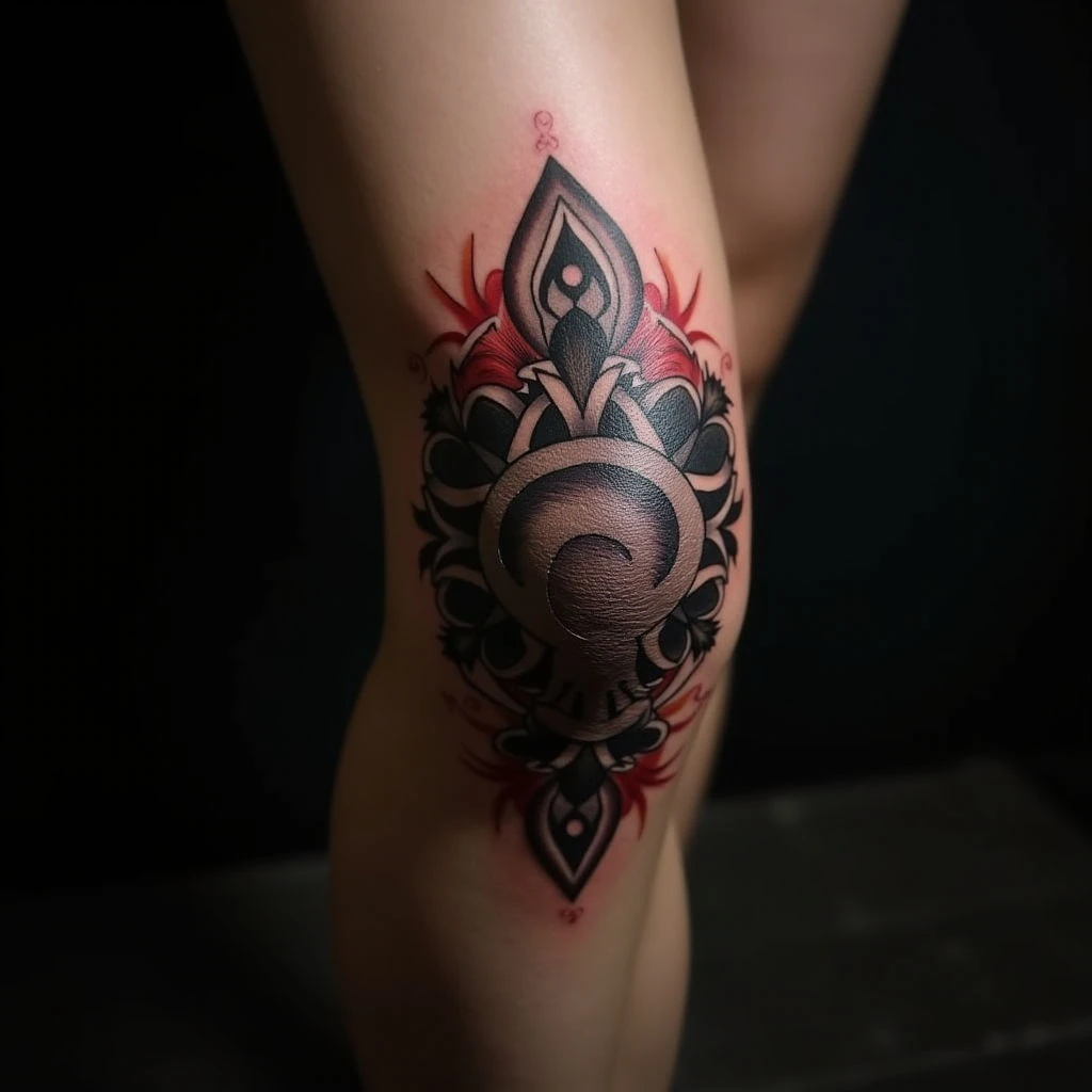 From Dark to Divine: Mandala Cover-Up on Your Knee
