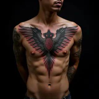 Powerful Oriental Cover-Up Tattoos for Men (Sternum)