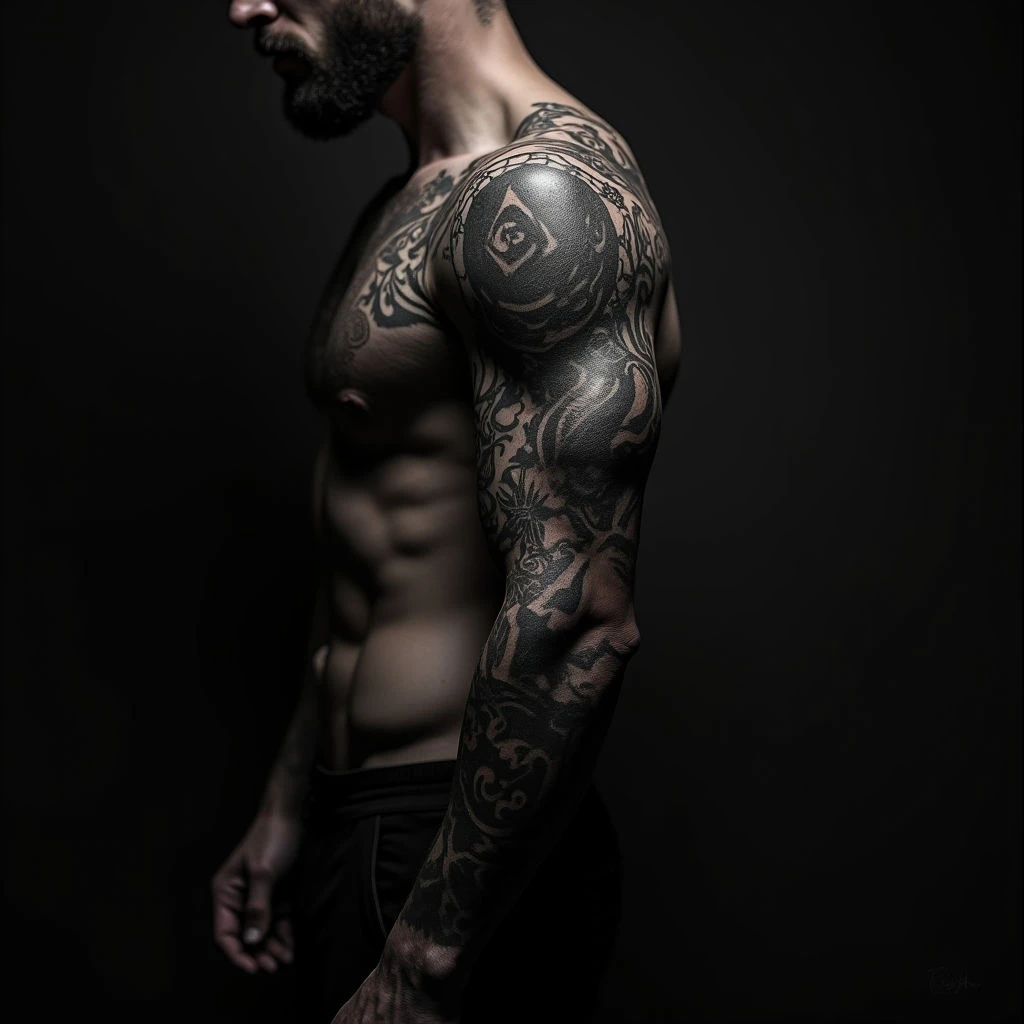 Cover Up Sleeve Tattoo Ideas: Darkness Reborn