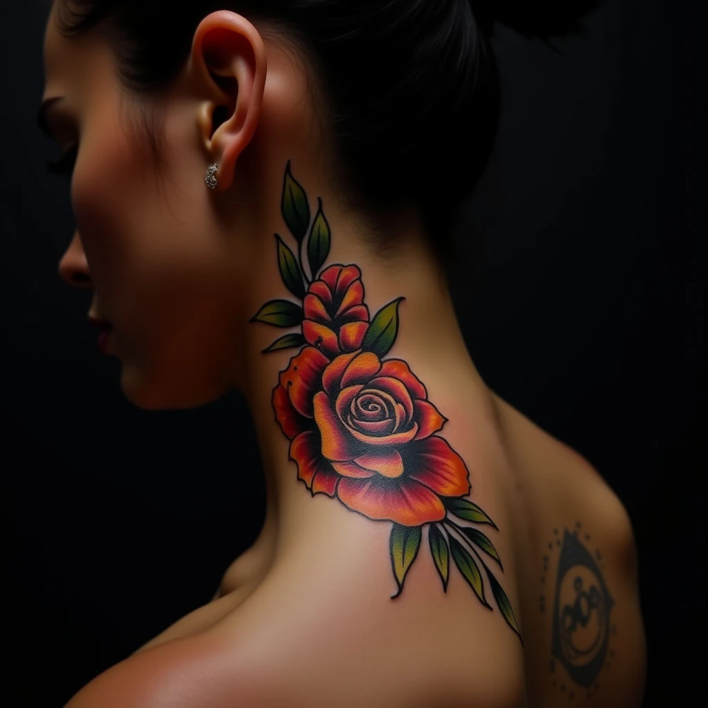 Transforming Black Tattoos: Behind-Ear Calligraphy Cover-Ups