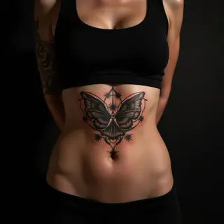 Stomach Cover-Up Tattoos: Blackwork & Copper Designs for Transformation