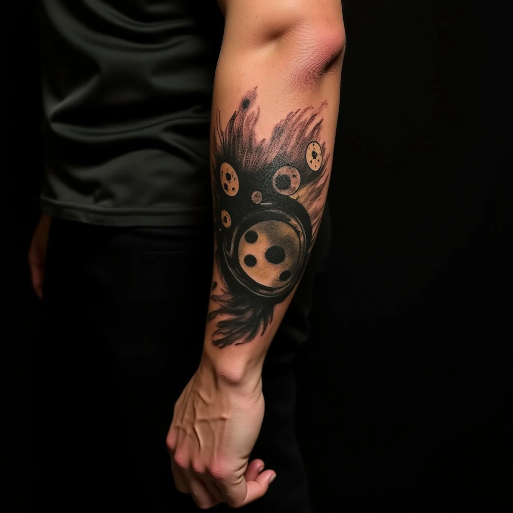 Bold Trash Polka Cover-Ups for Men's Arms: Gold & Dramatic!