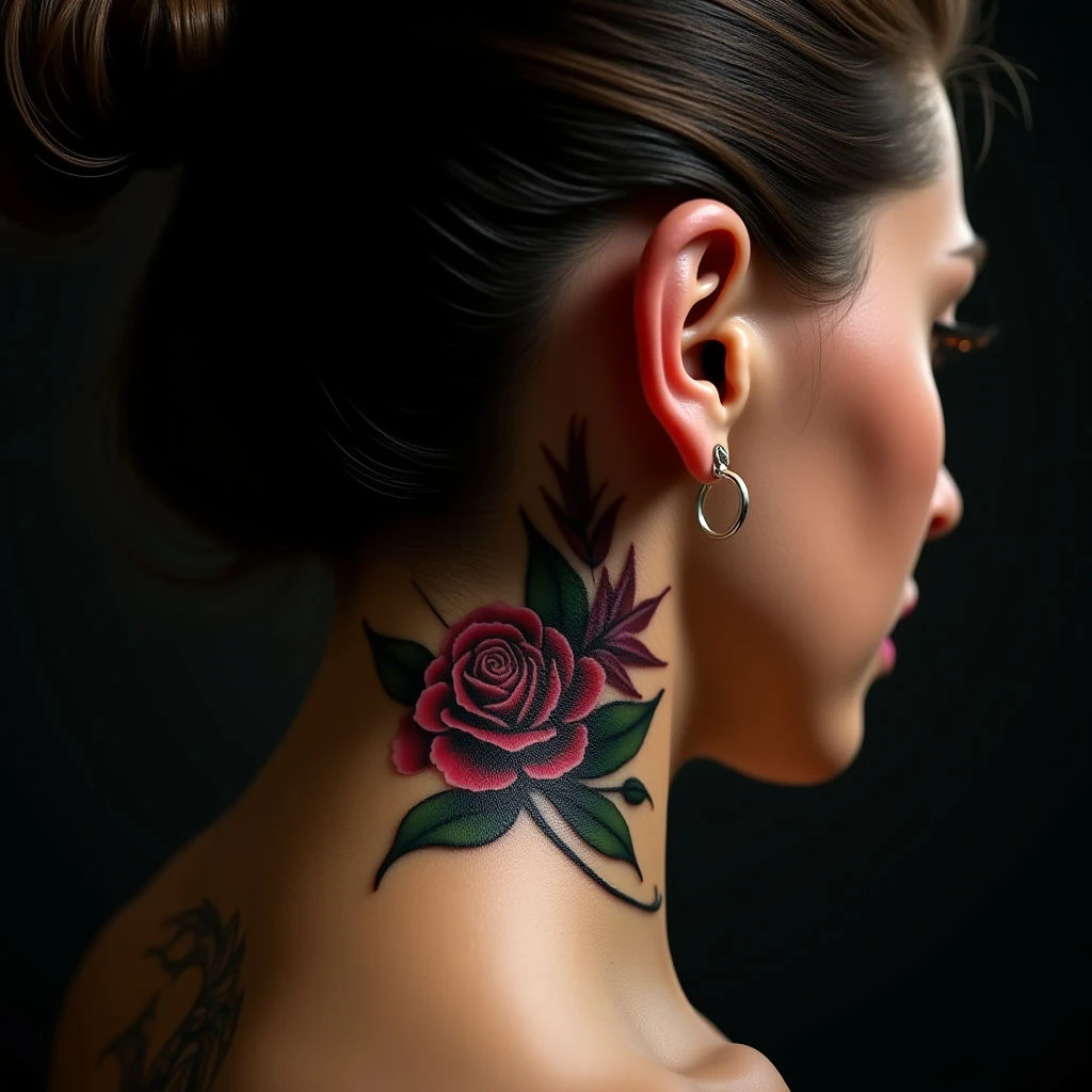 Dramatic Behind-Ear Cover Up: XXL Realism Tattoo Transformation