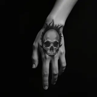 Surreal Finger Cover-Up Tattoos: Unique Monochrome Designs