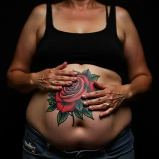 Trash Polka Cover-Up for Mature Women: Stomach Transformation