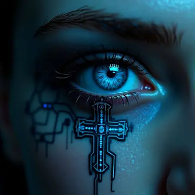 Cross Tattoo Under Eye: Meaning & Cybernetic Interpretation