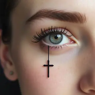 Cross Under Eye Tattoo Meaning: Symbolism & Cultural Significance