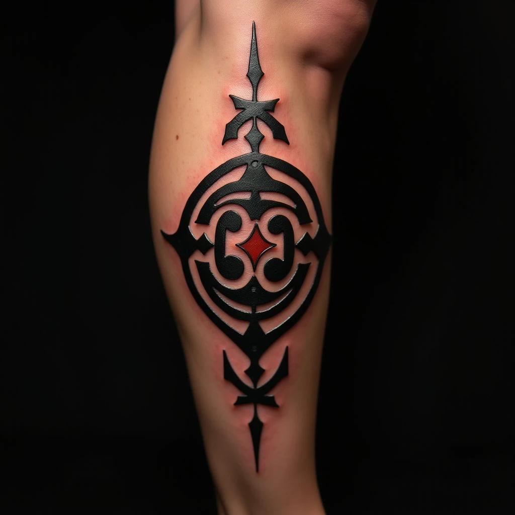 Ancient Symbols & Meanings: Tribal Calf Tattoos