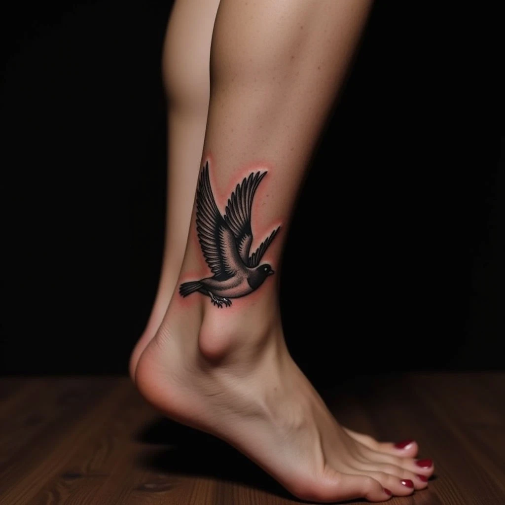 Three Little Birds Ankle Tattoo: Gothic Style & Meaning Explained