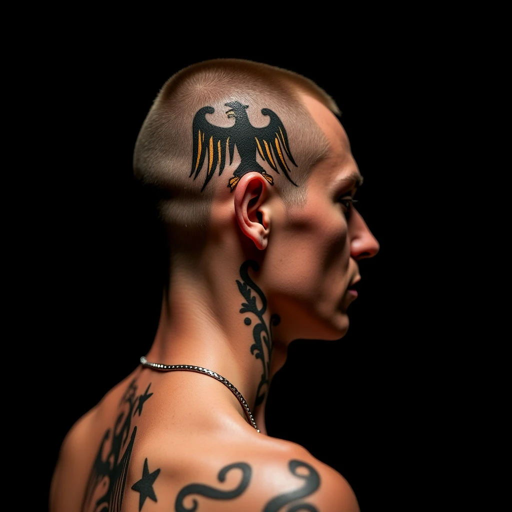 German Pride: Old School Tattoos with Golden Flair