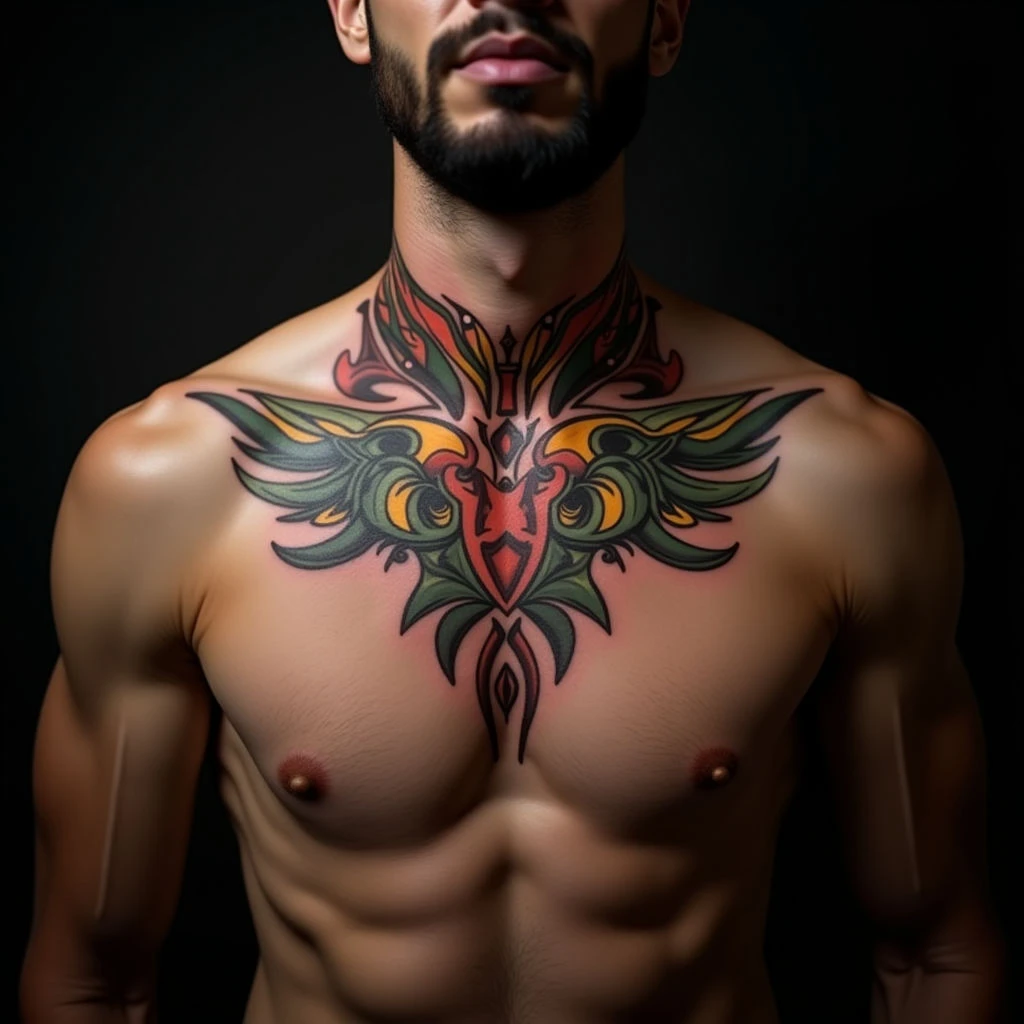 Powerful Tribal Collarbone Tattoos for Men: Meaning & Design