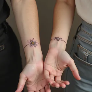 Minimalist Matching Tattoos for Couples