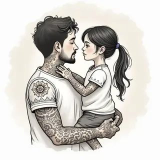 Heartwarming Daddy Daughter Tattoo Ideas: A Fusion of Love & Art