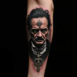 Poe Tattoo Inspiration: Micro-Realism Forearm Design