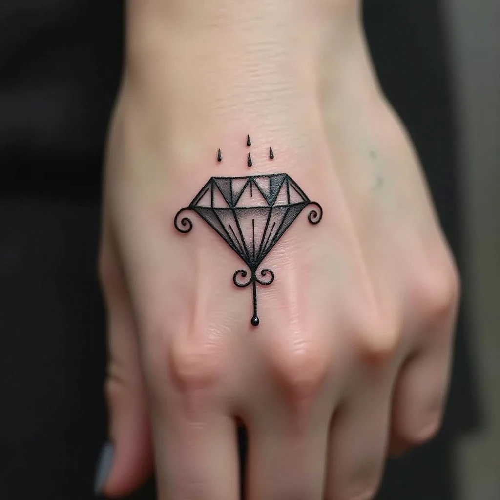 Diamond Tattoo on Middle Finger: Meaning & Design Inspiration
