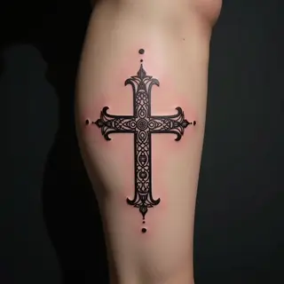 Cross with Dots Tattoo: Meaning & Mandala Inspiration