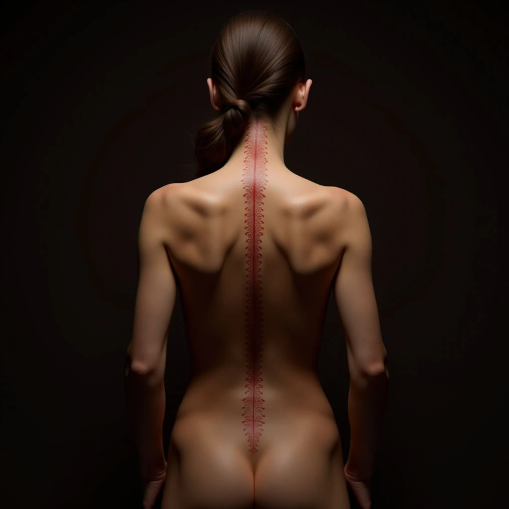 Two Lines Tattoo on Spine: Meaning & Dotwork Inspiration