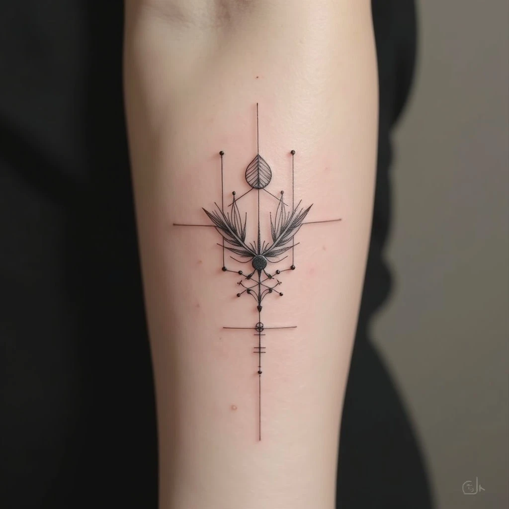 Easy Tattoo Drawing Ideas for Men: Geometric Simplicity