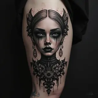 Family Leg Tattoo Ideas: A Macabre Legacy Etched in Skin