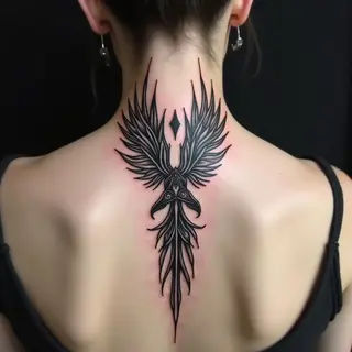 Tribal Eagle Feather Neck Tattoo: A Symbol of Strength and Heritage