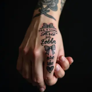 Heartwarming Mother & Daughter Finger Tattoos with Quotes