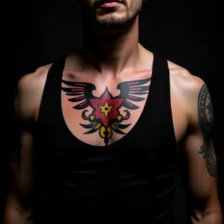 Gothic Father & Daughter Chest Tattoos: Eternal Bonds