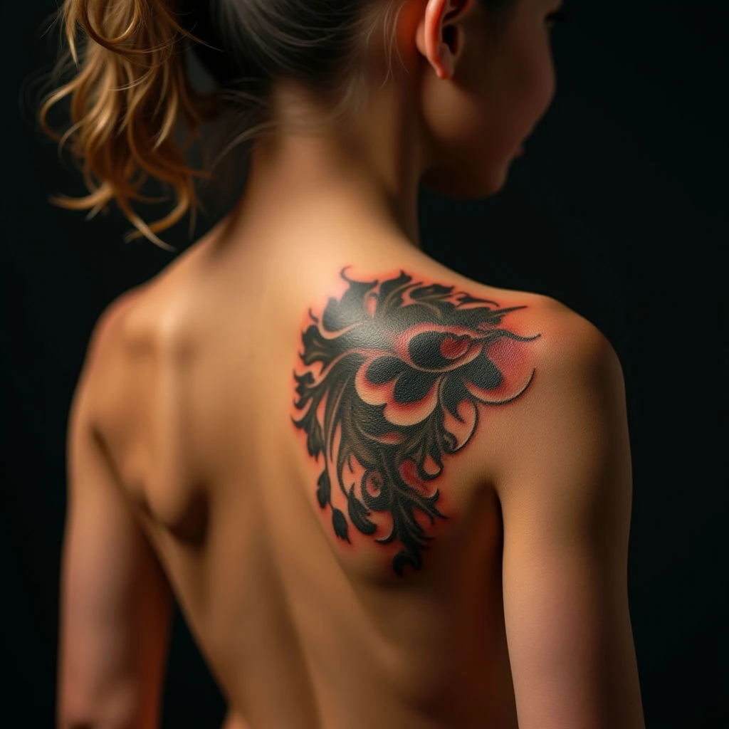 Small Oriental Shoulder Tattoos for Kids & Dads